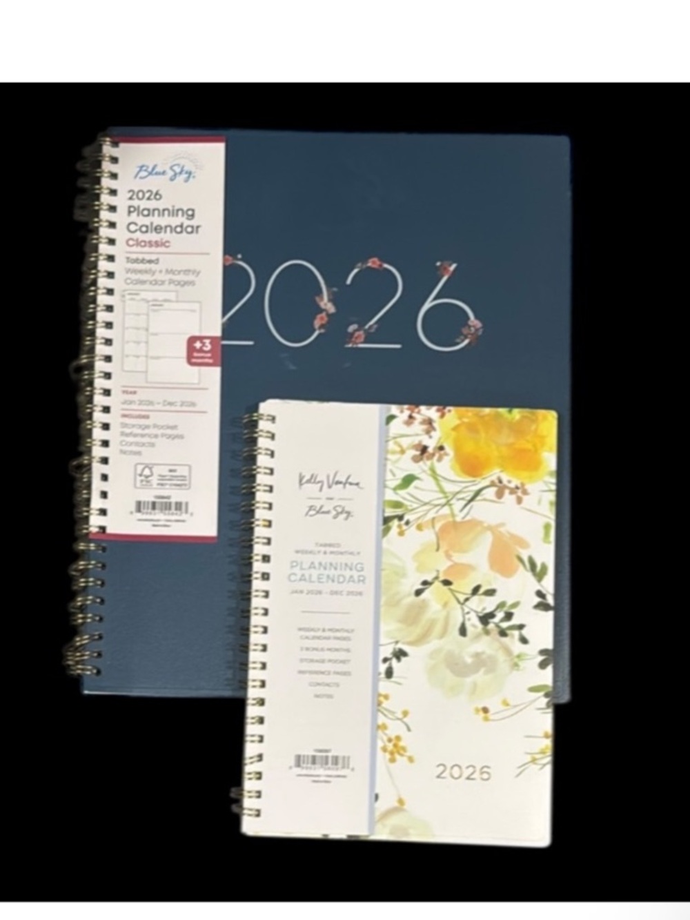 New lot of 2 Blue Sky 2026 weekly Monthly planning agendas calendars